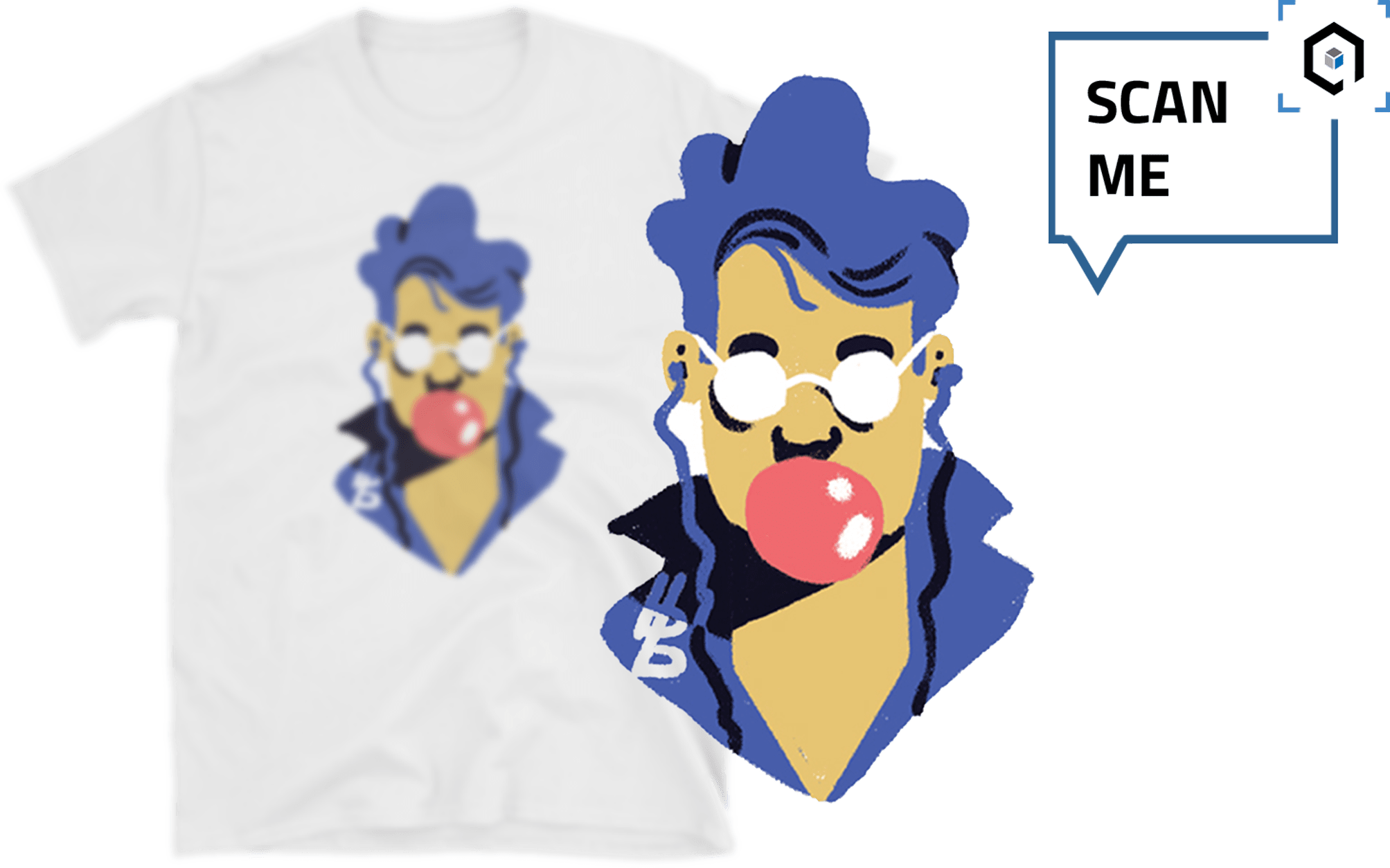 T-shirt with cartoon print